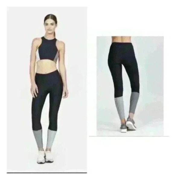 Outdoor Voices Leggings ColorBlock Dipped Leggings Grey Size S FLAWED - Picture 1 of 11